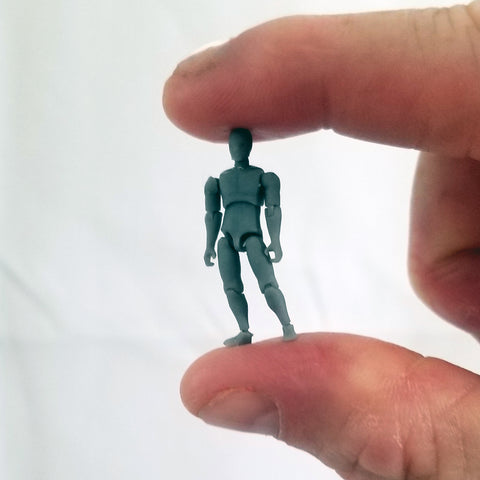 3D digital print file 1" articulated blank figure