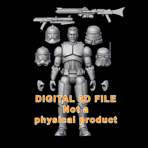 Clone Soldier Articulated Figure Digital 3D files