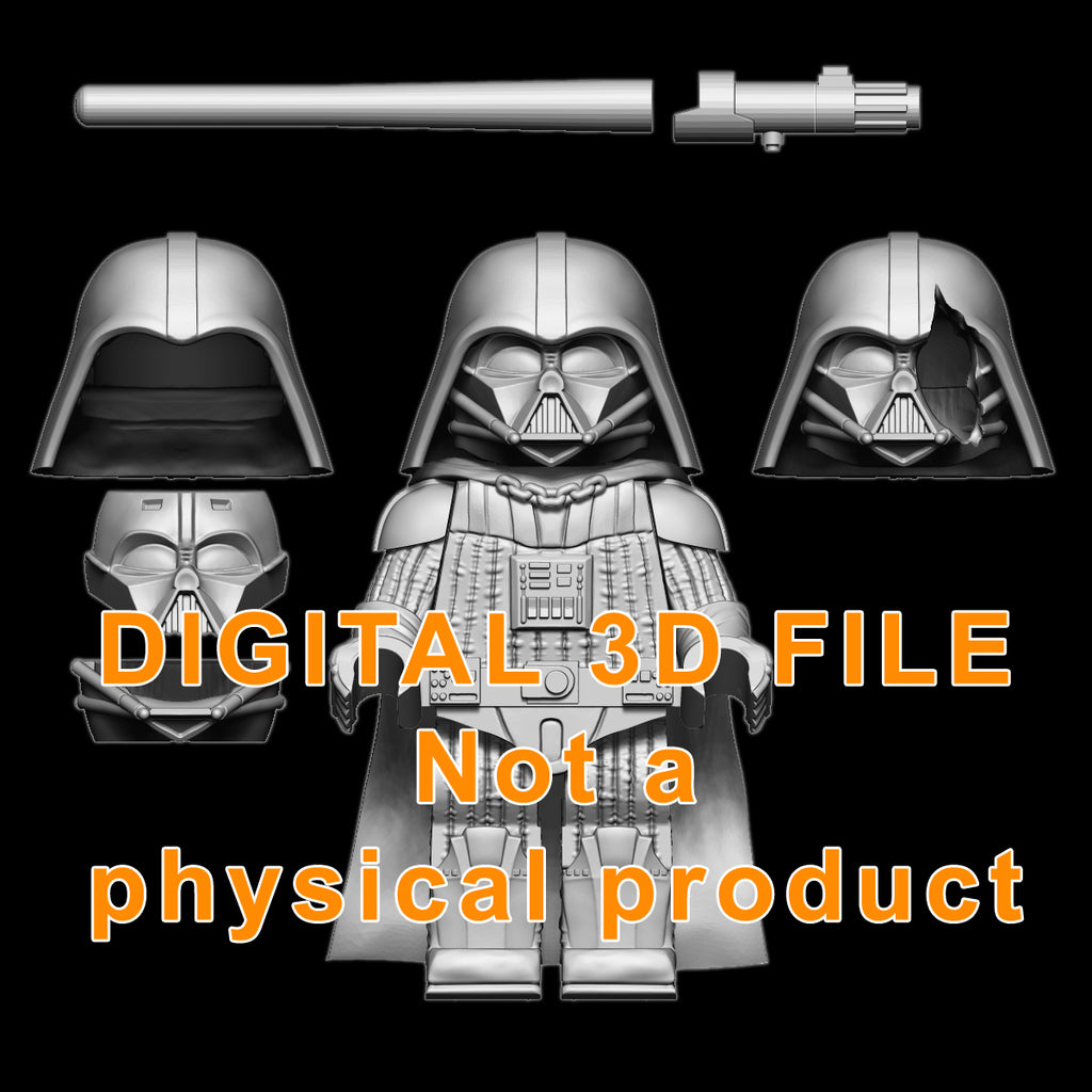 Dark Father Brick Mini Figure Digital 3D files