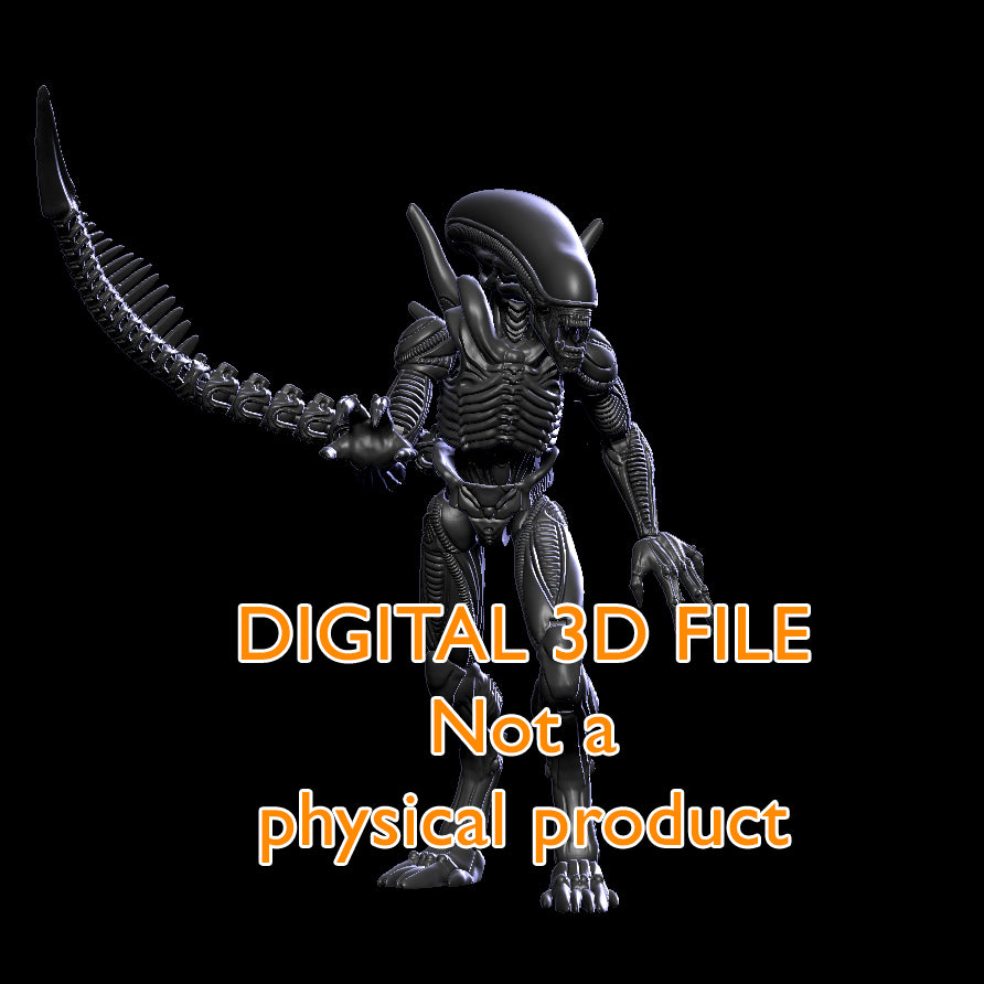 Alien Articulated Figure Digital 3D files