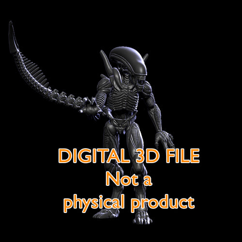 Alien Articulated Figure Digital 3D files