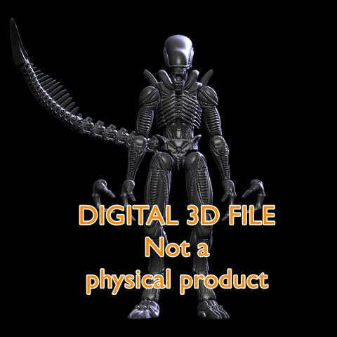 Alien Articulated Figure Digital 3D files