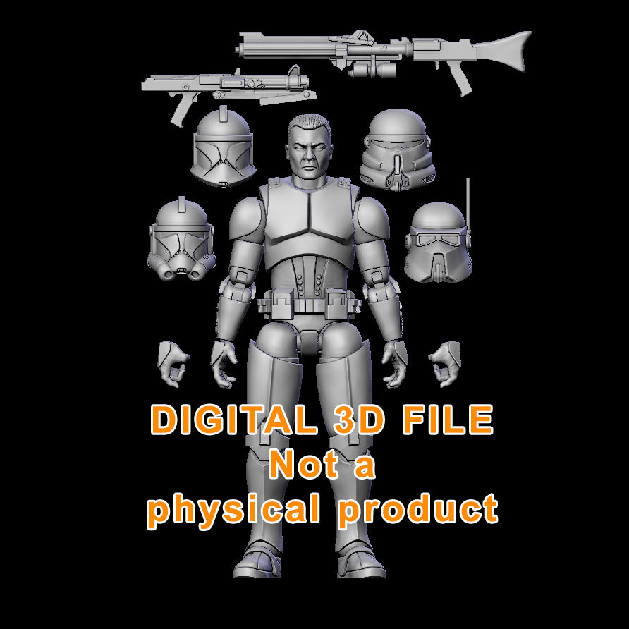 Clone Soldier Articulated Figure Digital 3D files – Morphonauts