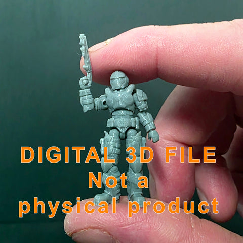 3D digital print file 1.5" articulated COG Soldier