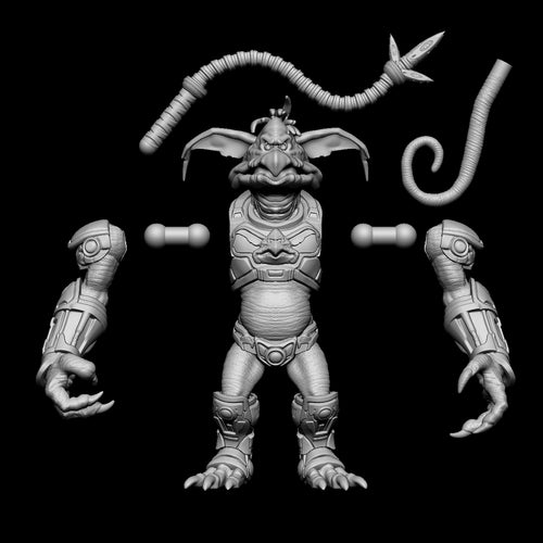 Armored Monkey Lizard "BB" 3D printed figure