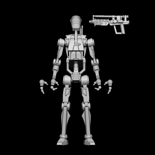Battle Bot Articulated Figure Digital 3D files
