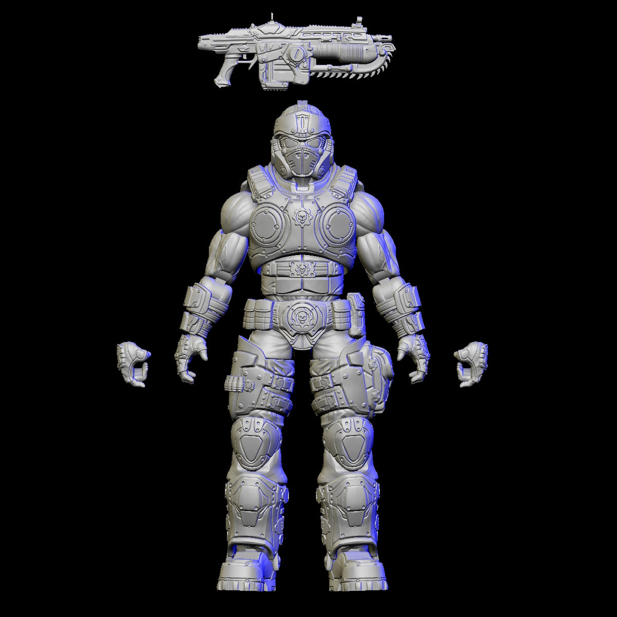 Clayton COG soldier Articulated figure 3D file
