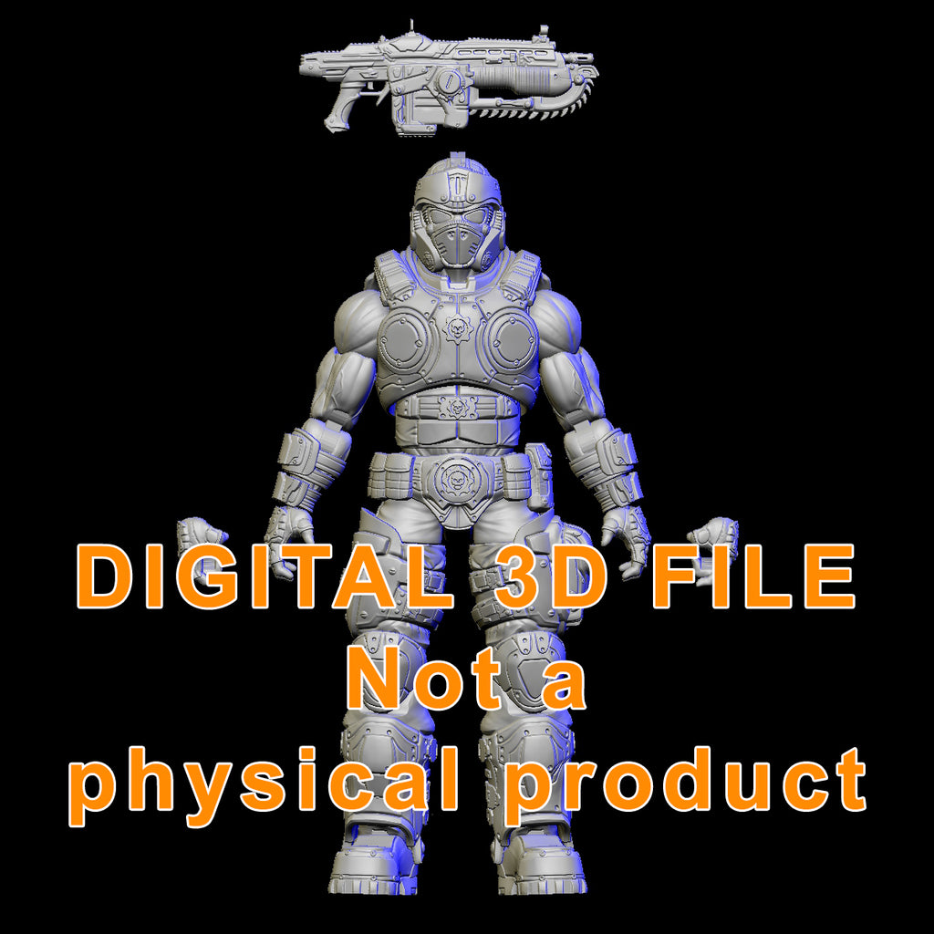 Clayton COG soldier Articulated figure 3D file