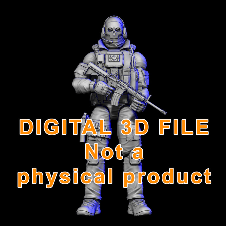 UK Special forces skull mask Figure Digital 3D files