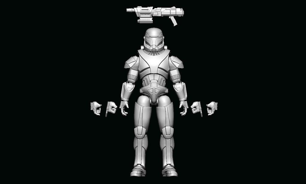 Commando Articulated figure 3D file