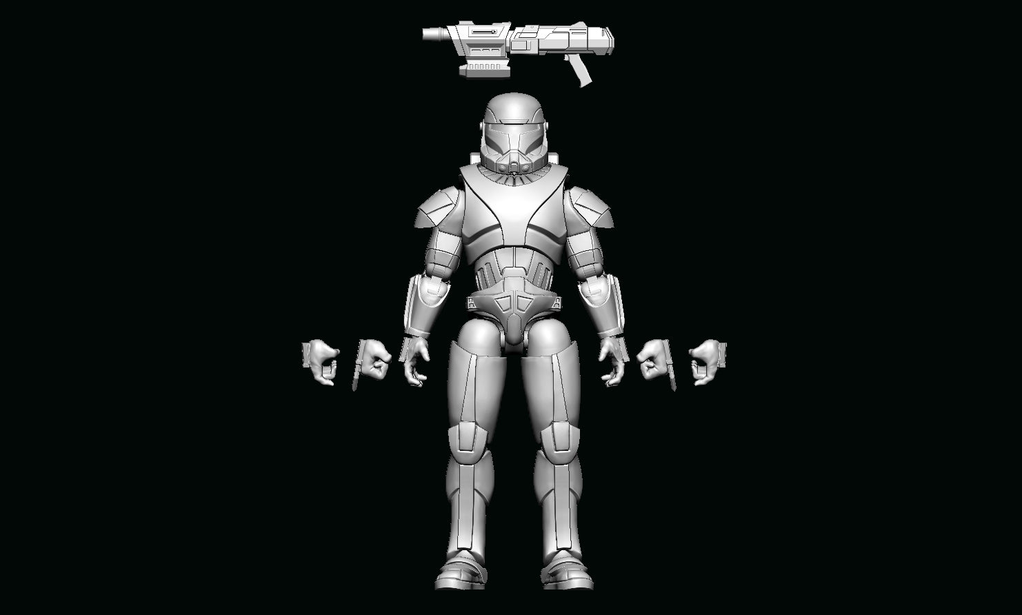 Commando Articulated figure 3D file