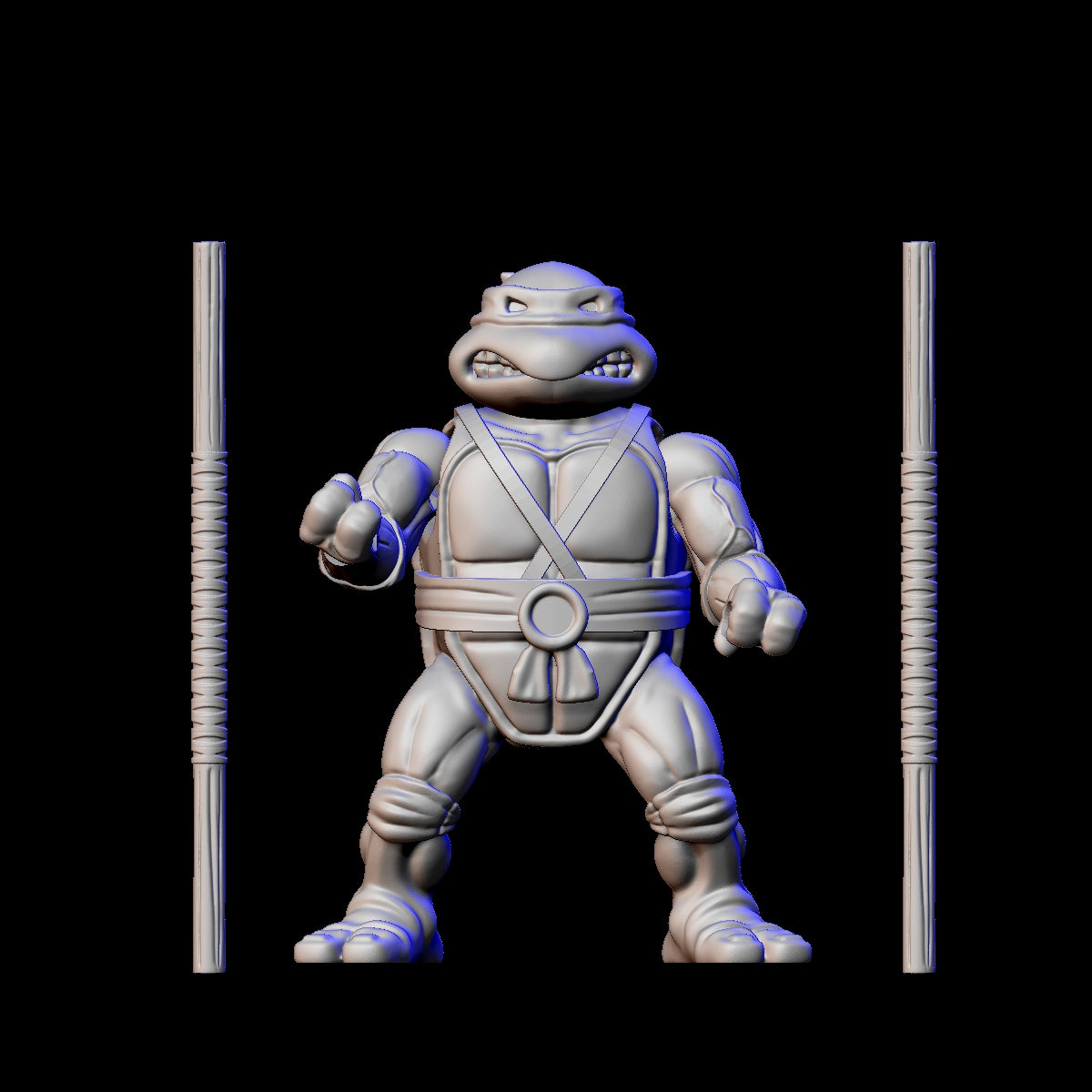 Turtle with staffs "BB" 3D model digital download