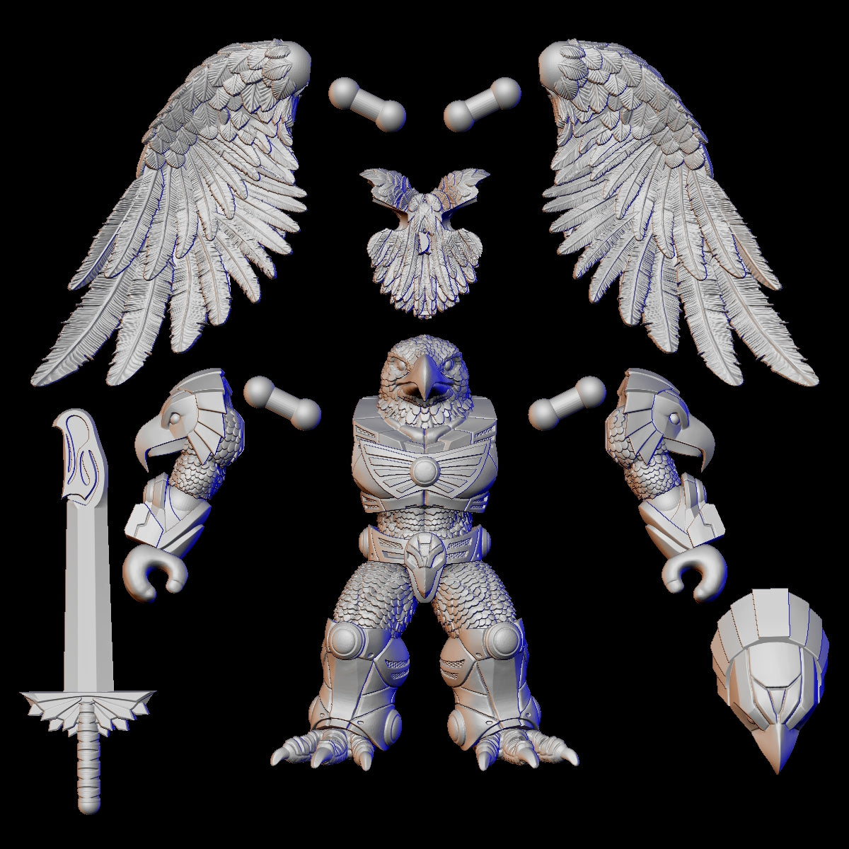 Amraka Eagle "BB" 3D printed figure