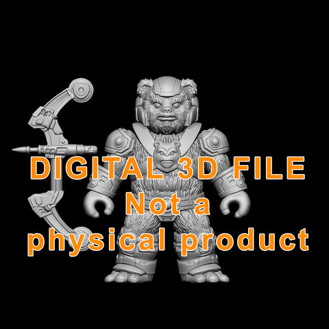 Mini Battle Bear 3D model digital download