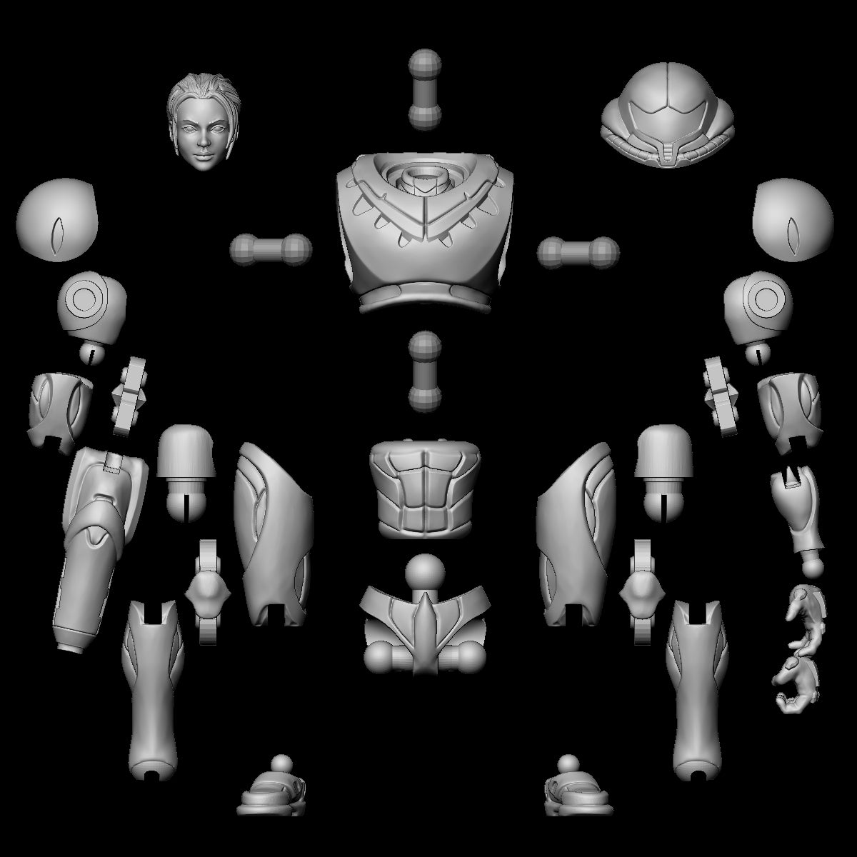 Fusion Power Suit Figure Digital 3D files