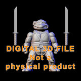 Turtle with swords "BB" 3D model digital download