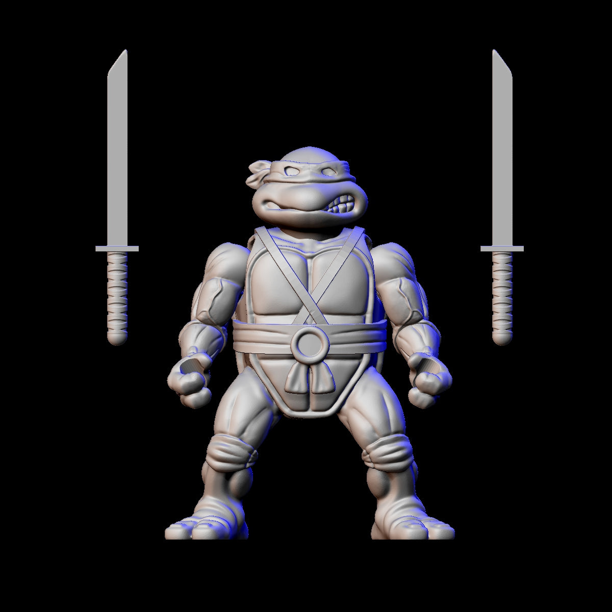 Turtle with swords "BB" 3D model digital download