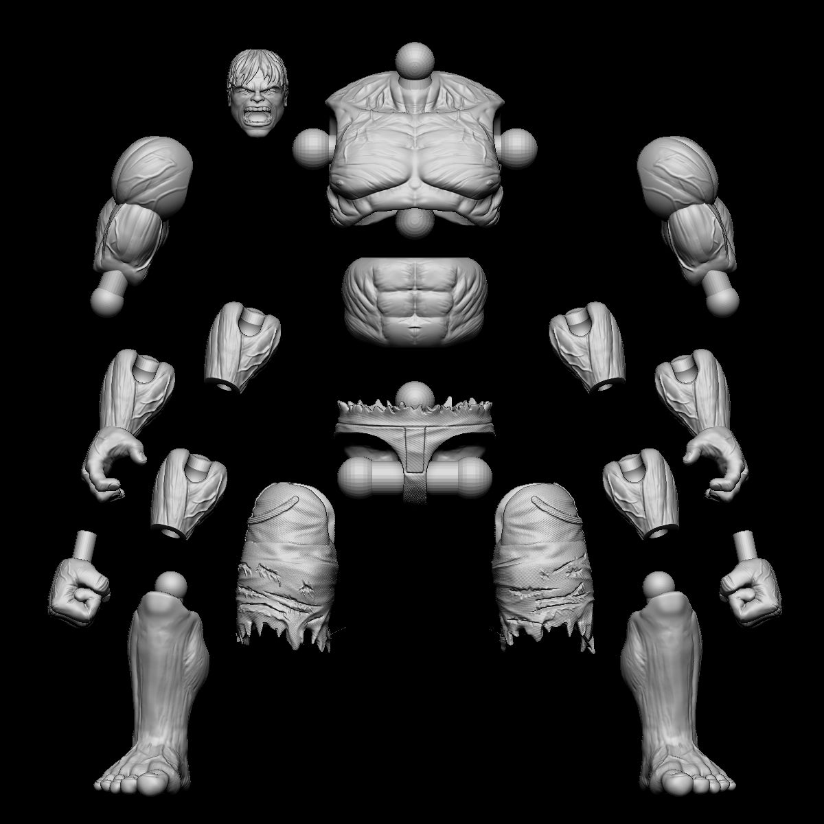 Bulk Brute Base Micro Articulation Digital 3D files - EZ Print