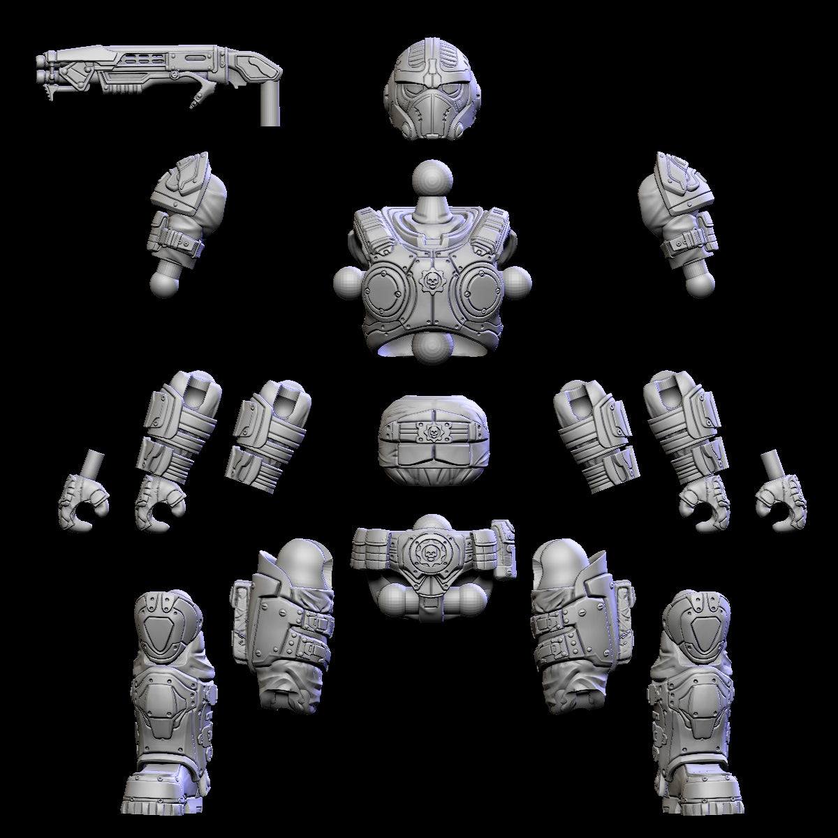 COG Soldier BASE Micro 2" Figure