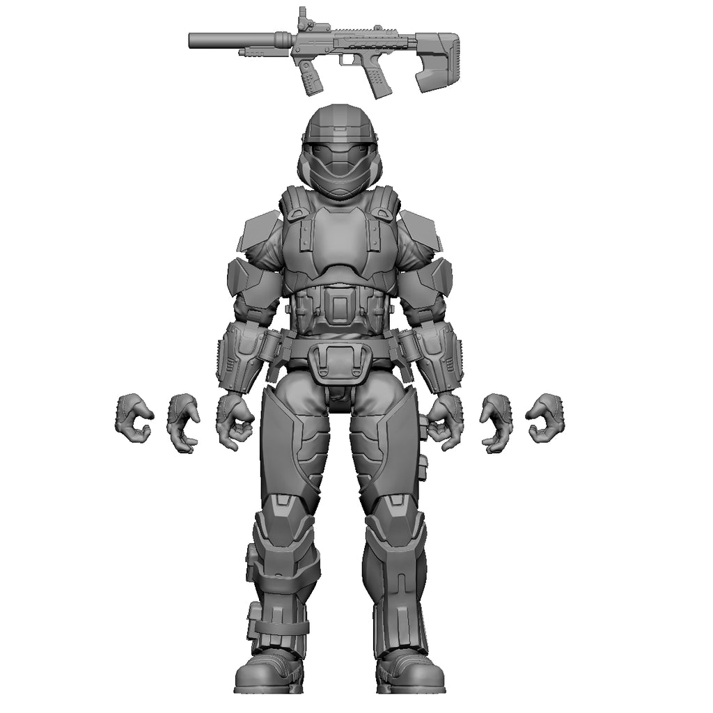 Shock trooper Articulated Figure Digital 3D files