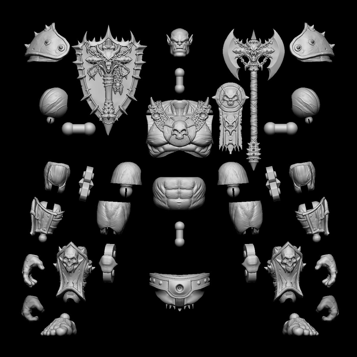 Orc Articulated Figure Digital 3D files
