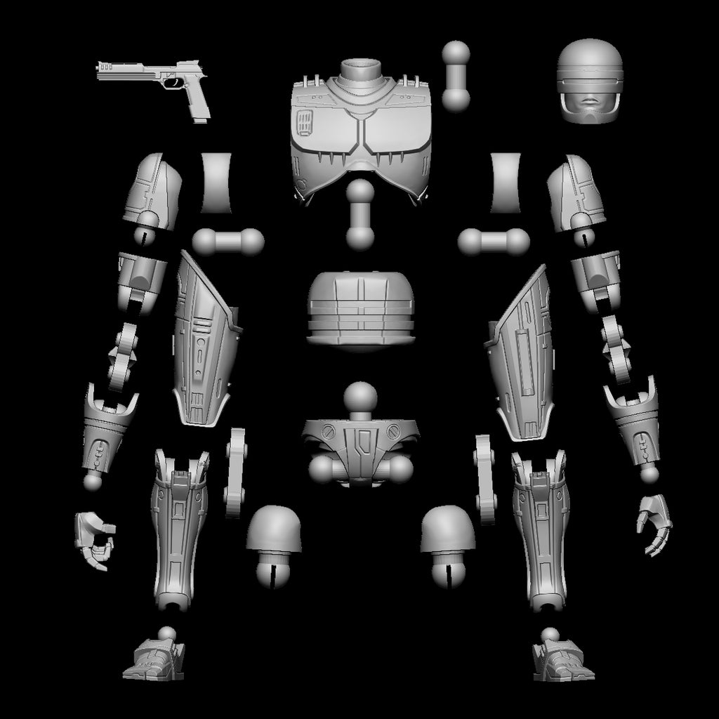 Robot-Cop Articulated Figure Digital 3D files
