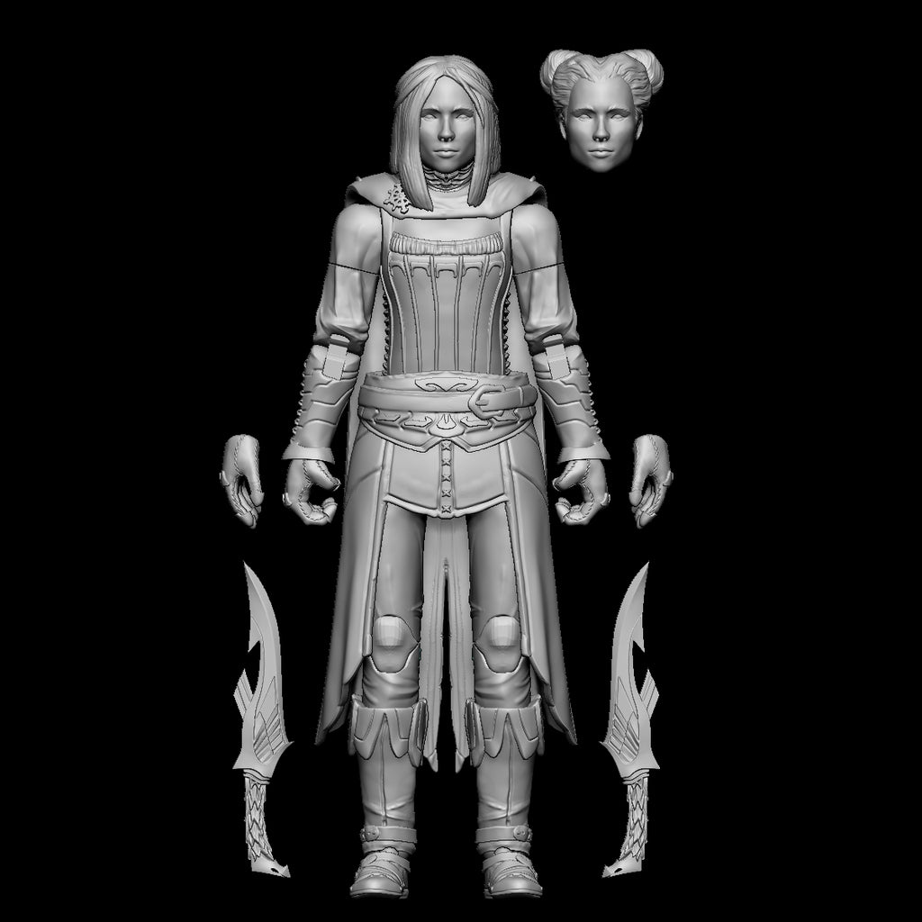 Vampiress Articulated Figure Digital 3D files