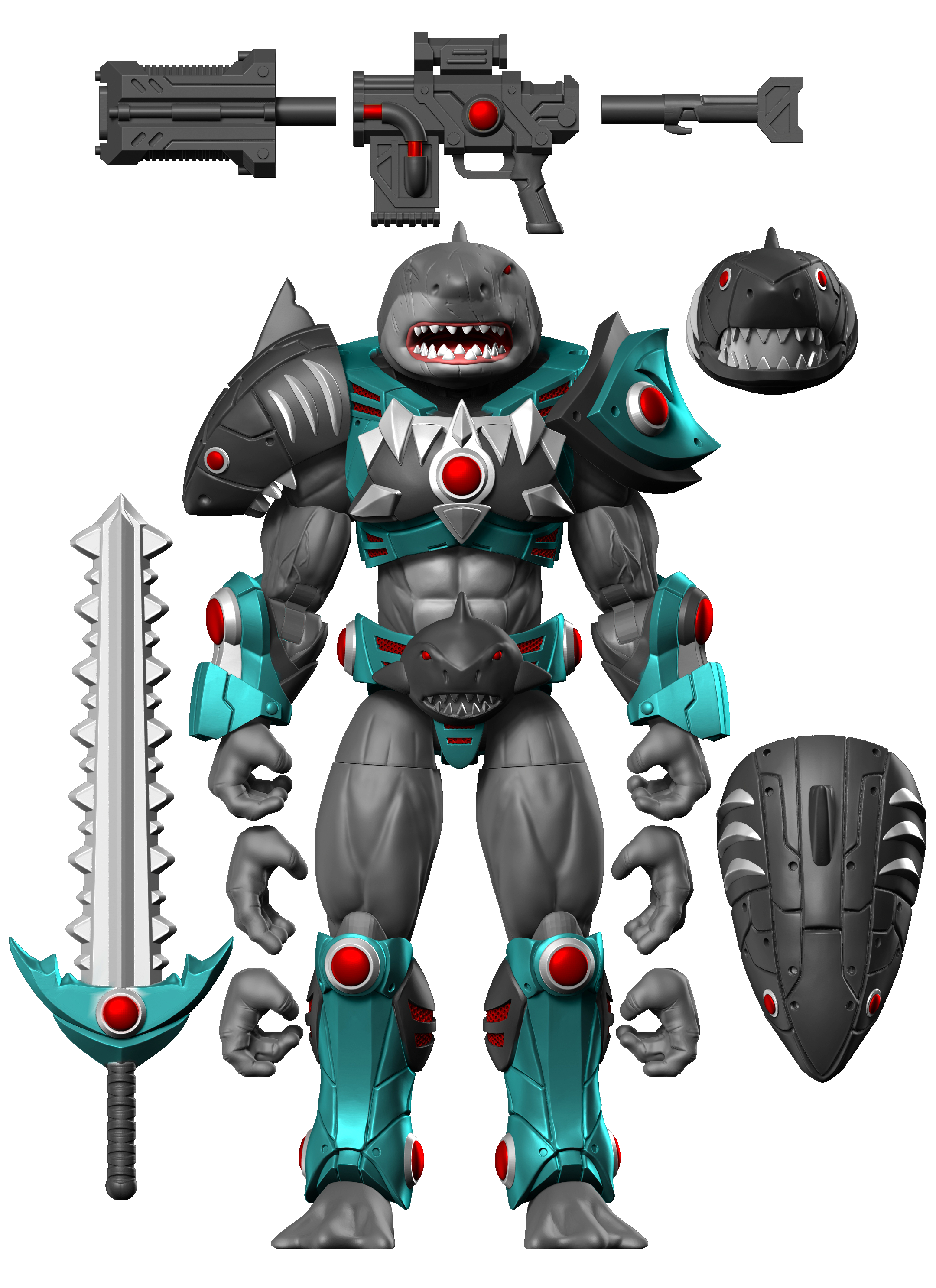 6.5" Sealoch Shark Combat Creatures Action Figure