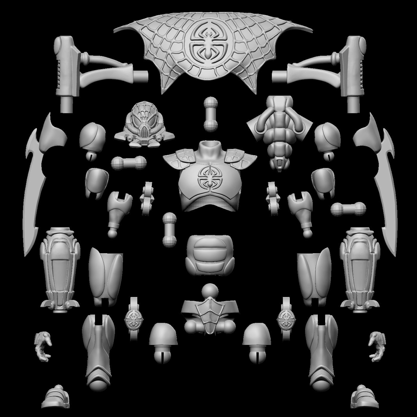 Quantum Spider Articulated Figure Digital 3D files