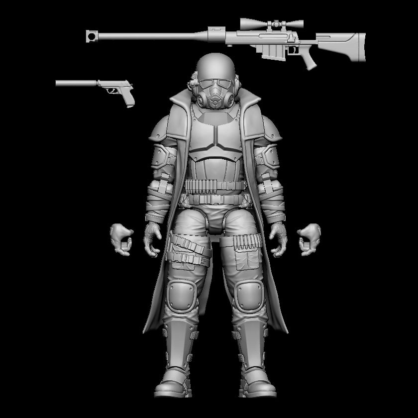 Trenchcoat Ranger Figure Digital 3D files