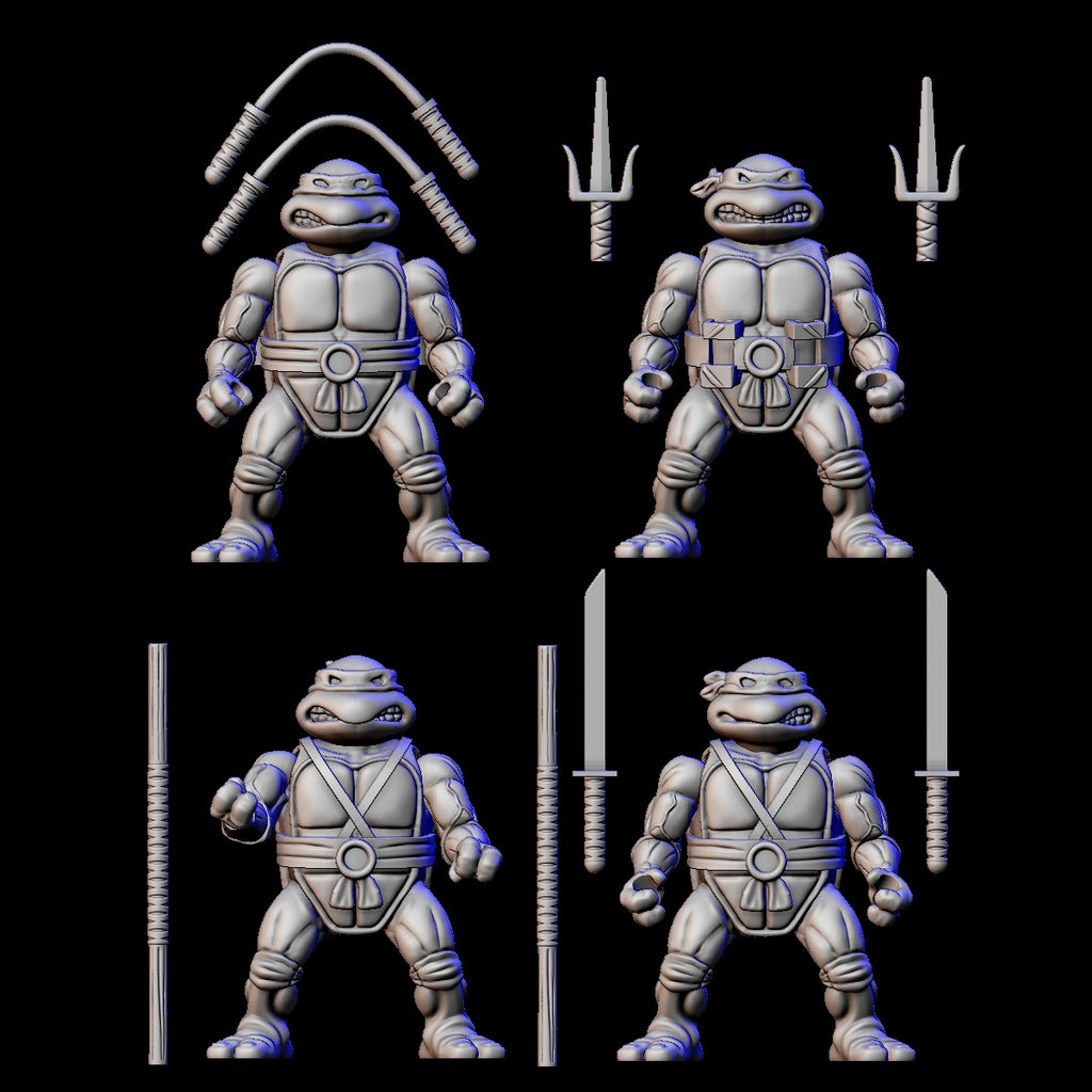 Turtle Bundle "BB" 3D Printed Figures
