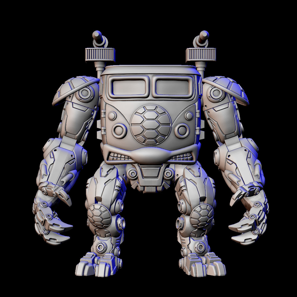 Turtle Bundle with Mech Walker & "BB" 3D Printed Figures
