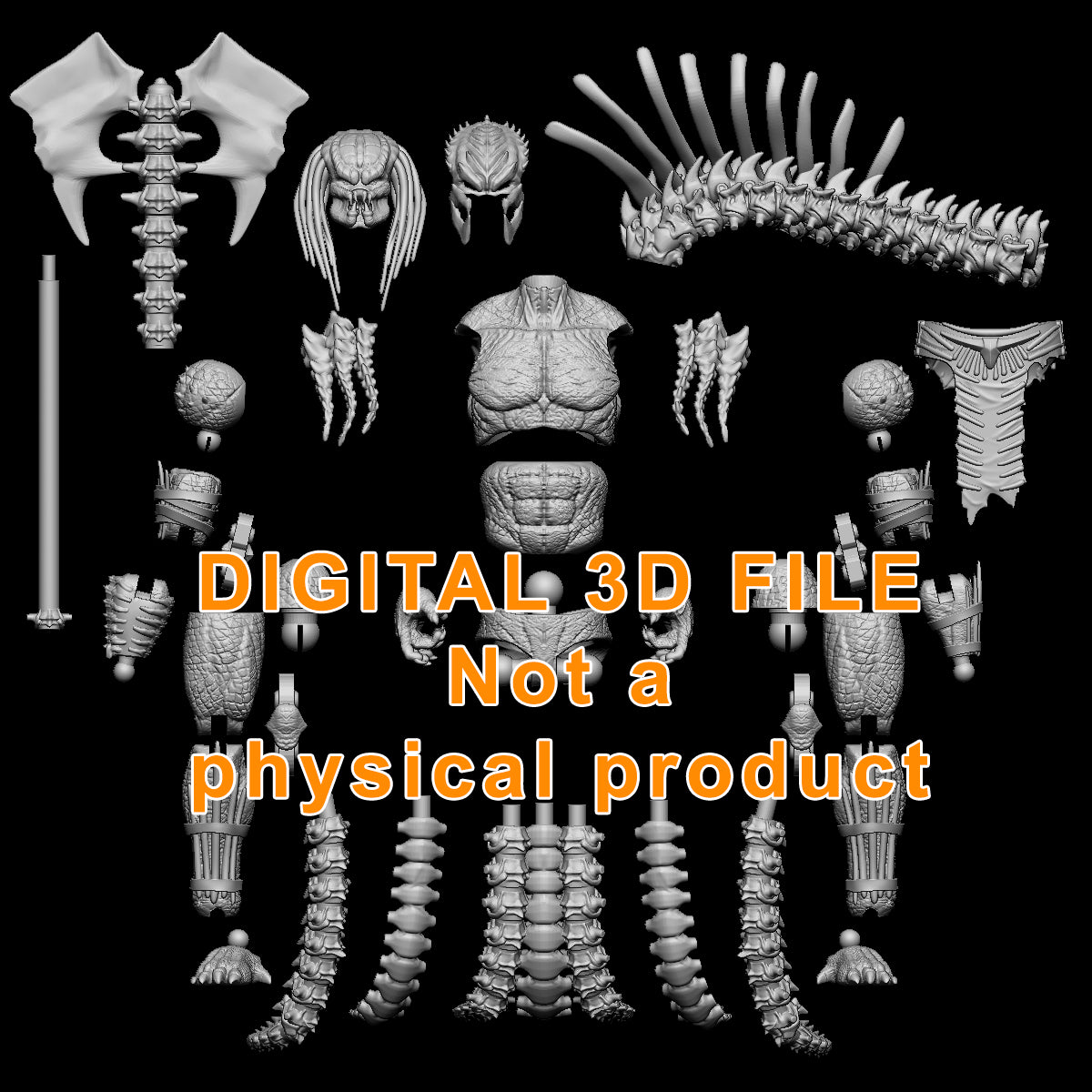 Warlord Hunter Articulated Figure Digital 3D files
