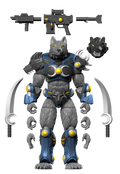 6.5" Lunar Wolf Combat Creatures Action Figure