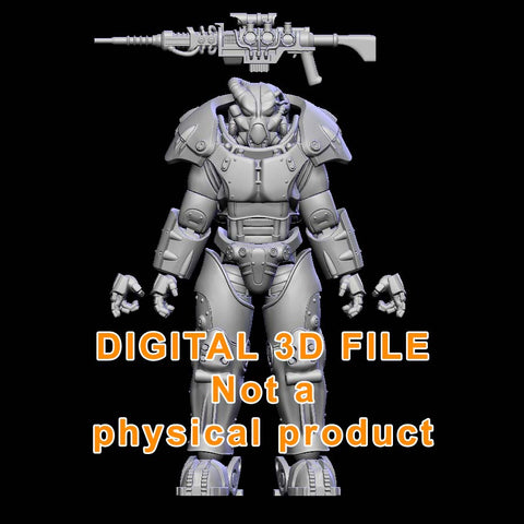 X-01 Power armor Articulated Figure Digital 3D files