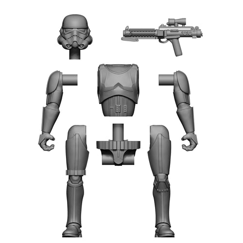 3D digital print file 1" Storm Soldier